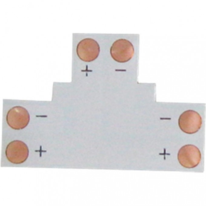 Гибкая соединительная плата ECOLA LED STRIP 220V CONNECTOR T для зажимного разъема 4-х конт. 10 mm уп. 5 шт. SC41FTESB