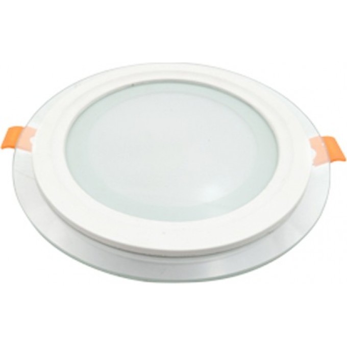 Круглый даунлайт встраиваемый ECOLA LED DOWNLIGHT 1041 с драйвером с подсветкой 9(6+3)W 220V 2700K / 2700K 145x20 DWRW90ELC