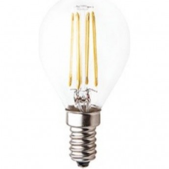 Лампа ECOLA GLOBE LED PREMIUM FILAMENT 7,0W G45 220V E14 2700K 360° filament прозрачный нитевидный шар (Ra 80, 100 Lm/W, КП=0) 68х45