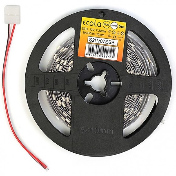 Однотонная светодиодная лента ECOLA LED STRIP PRO на катушке 5м P2DW07ESB