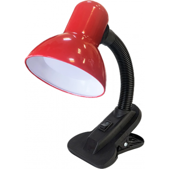 Светильник ECOLA BASE GX53 на прищепке c плафоном, вилкой и выключателем, красный
