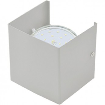 Светильник ECOLA GX53-N51 настенный бра прямоугольный серый 1* GX53 100х100х90 (1 из цв. уп. по 2) Светильник ECOLA GX53-N51 настенный бра прямоугольный серый 1* GX53 100х100х90 (1 из цв. уп. по 2)