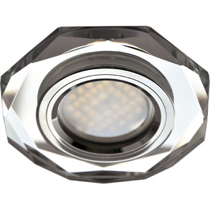 Светильник ECOLA MR16 DL1652 GU5.3 Glass Стекло 8-угольник с прямыми гранями Изумруд / Хром 25x90 (кd74) FR1652EFF