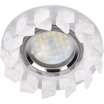 Светильник ECOLA MR16 DL1661 GU5.3 Glass Стекло Круг с крупными матовыми стразами Елочка 42x95 Светильник ECOLA MR16 DL1661 GU5.3 Glass Стекло Круг с крупными матовыми стразами Елочка 42x95