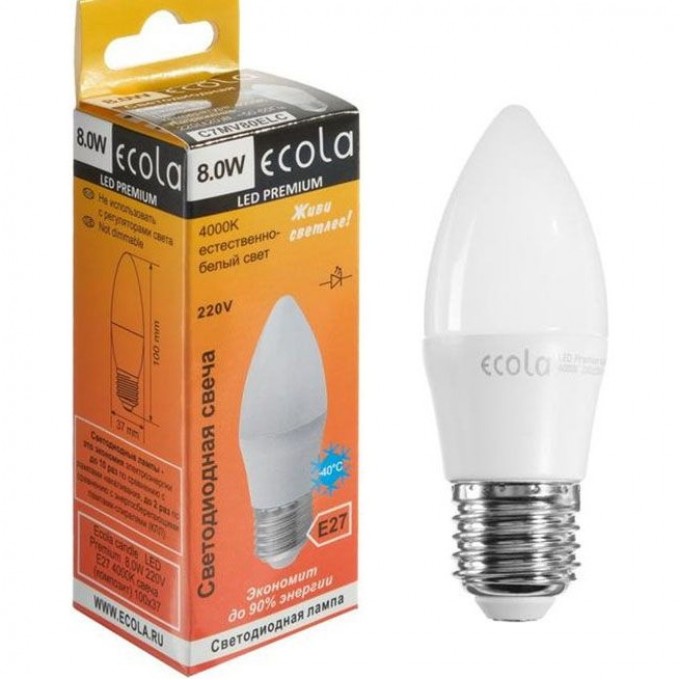 Светодиодная лампа ECOLA CANDLE LED PREMIUM C4MW10ELC