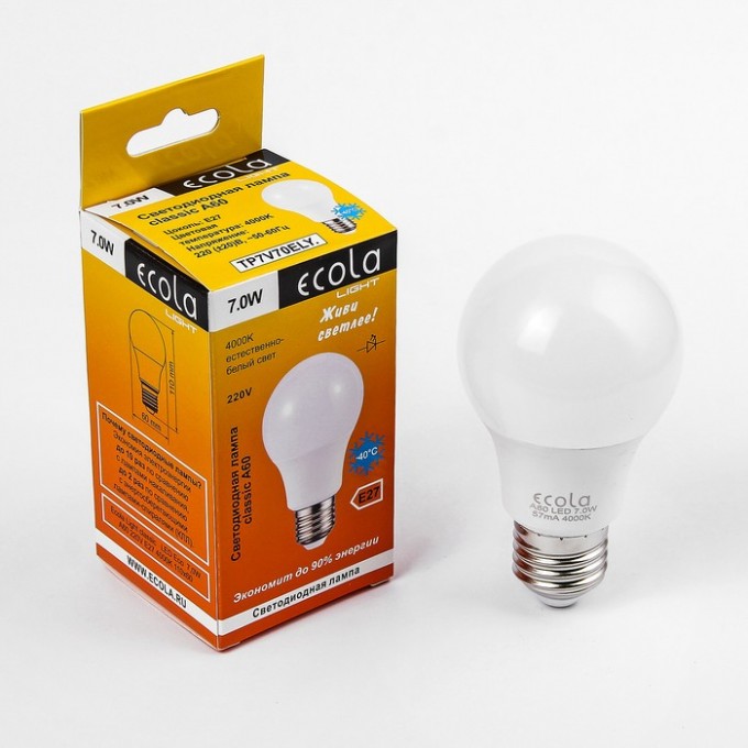 Светодиодная лампа ECOLA GLOBE LED K7GD80ELC