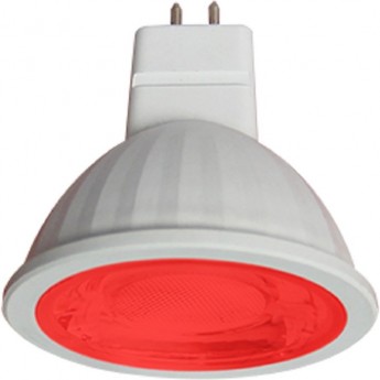 Светодиодная лампа ECOLA MR16 LED color 9,0W 220V GU5.3 Red Красный (насыщенный цвет) прозрачная 47x50