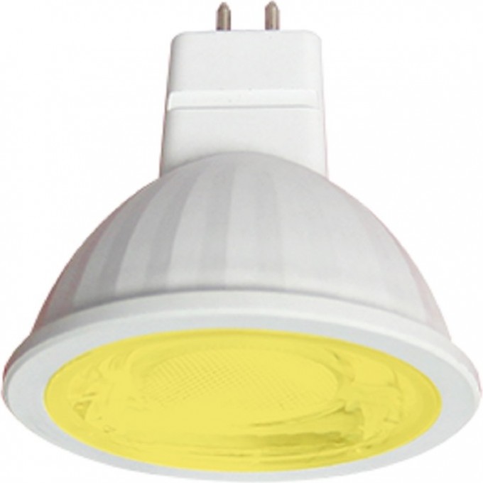 Светодиодная лампа ECOLA MR16 LED color 9,0W 220V GU5.3 Yellow Желтый (насыщенный цвет) прозрачная 47х50 M2CY90ELT