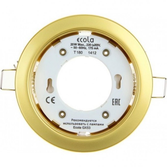 Встраиваемый светильник ECOLA GX53 H4 DOWNLIGHT золото FG5310ECB
