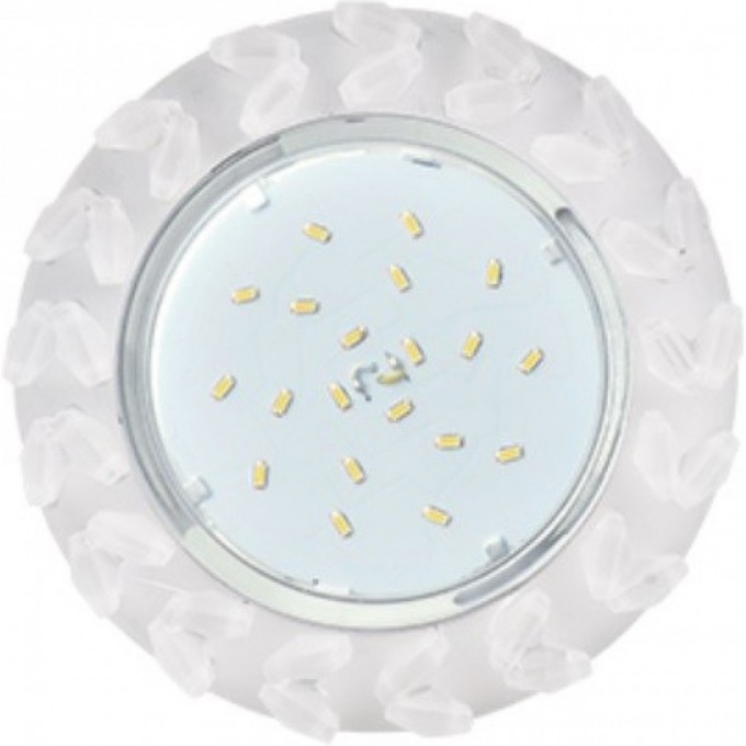 Встраиваемый светильник ECOLA GX53 H4 прозрачный, белый FM53RNECB