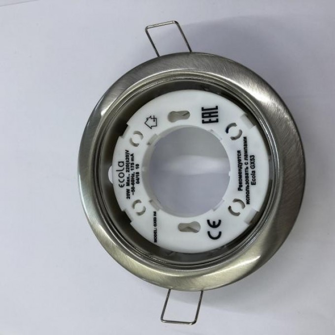 Встраиваемый светильник ECOLA GX53 H4 серебро, черный хром SA71H4ECB