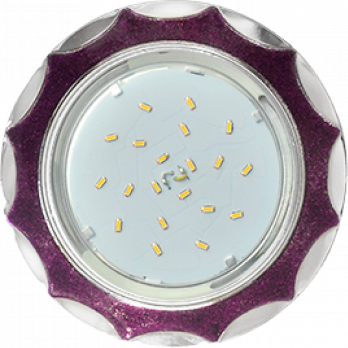 Встраиваемый светильник ECOLA H4 DL3902 GX53 Фиолетовый блеск / хром FP53STECB