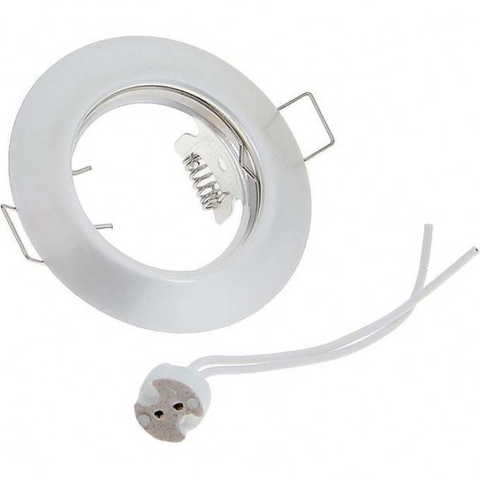 Встраиваемый светильник ECOLA LIGHT MR16 DL92 перламутровое серебро FP1612EFY
