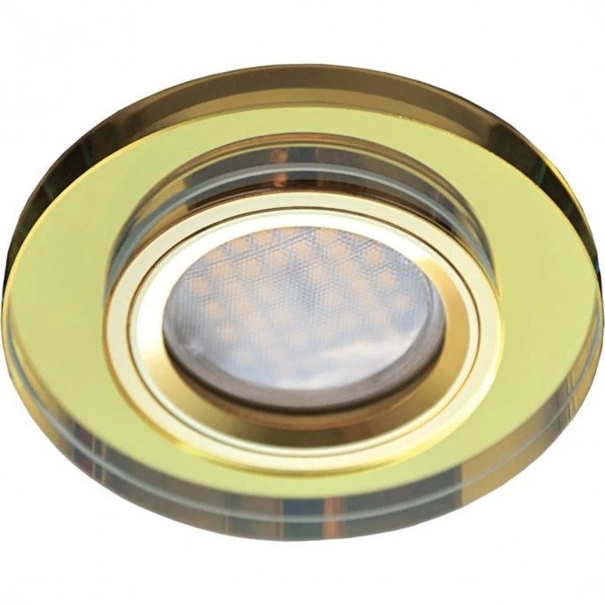 Встраиваемый светильник ECOLA MR16 DL1650 GLASS золото FG1650EFF