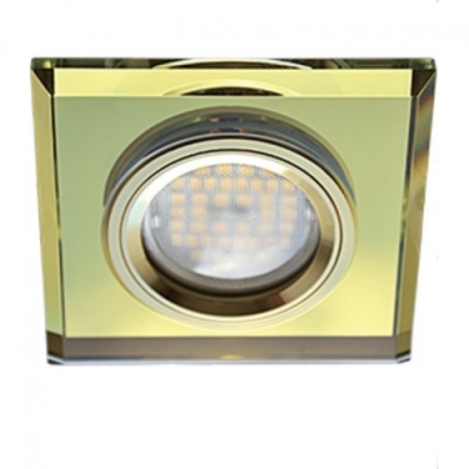 Встраиваемый светильник ECOLA MR16 DL1651 GLASS золото FG1651EFF