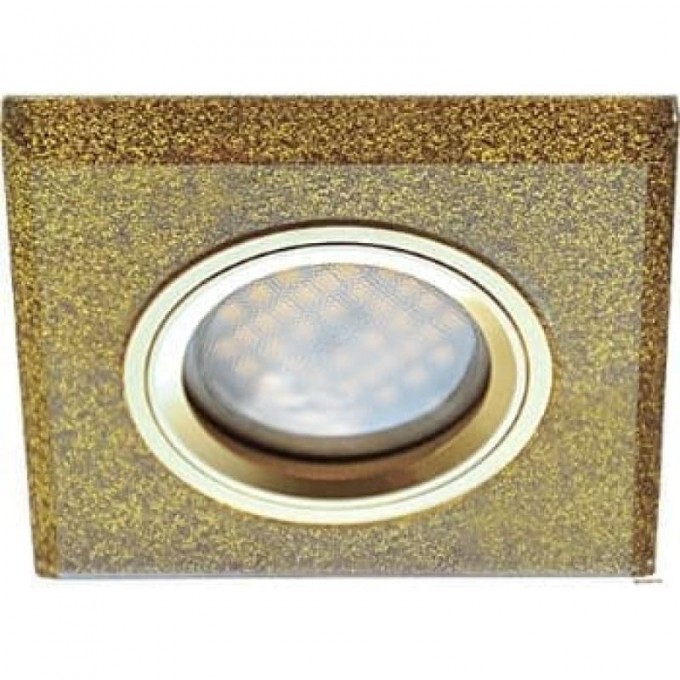 Встраиваемый светильник ECOLA MR16 DL1651 GLASS золотой блеск, золото FP1651EFF