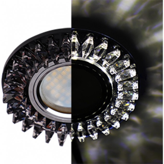 Встраиваемый светильник ECOLA MR16 LD1661 черный, хром SX16RCEFB